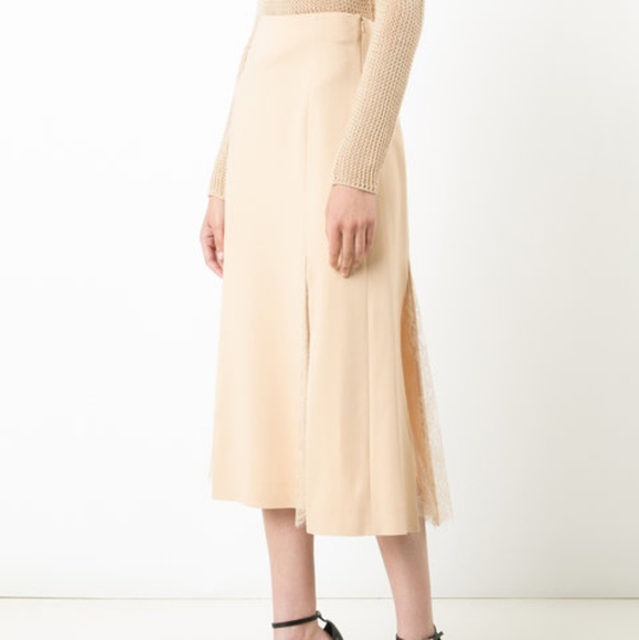 🆕️Ryan Roche Nude silk lace insert skirt